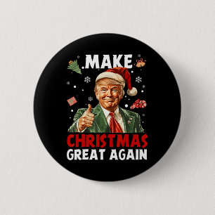Make Christmas Great Again Santa Funny Trump Xmas 6 Cm Round Badge