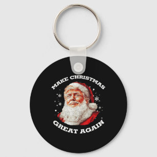 Make Christmas Great Again Santa Funny Trump Xmas Key Ring