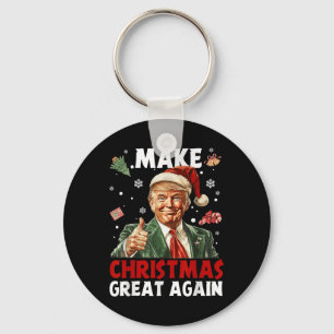 Make Christmas Great Again Santa Funny Trump Xmas Key Ring