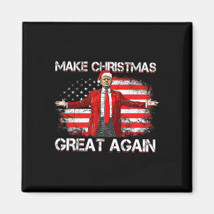 Make Christmas Great Again Santa Funny Trump Xmas Magnet