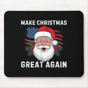 Make Christmas Great Again Santa Funny Trump Xmas Mouse Mat
