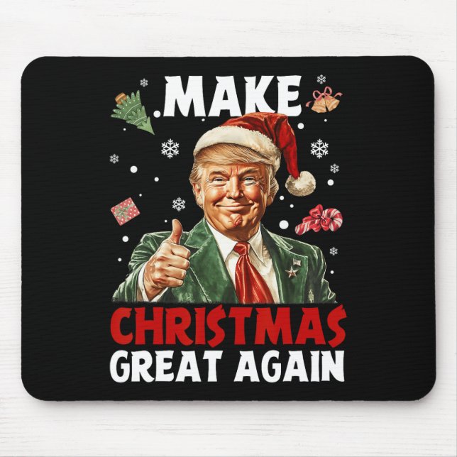 Make Christmas Great Again Santa Funny Trump Xmas  Mouse Mat (Front)