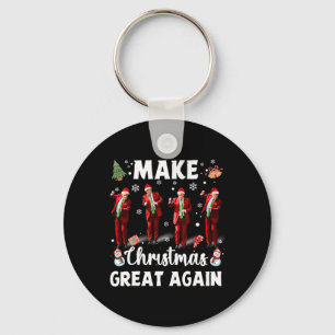 Make Christmas Great Again Santa Trump Dance  Key Ring
