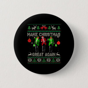 Make Christmas Great Again Santa Trump Dance Ugly 6 Cm Round Badge