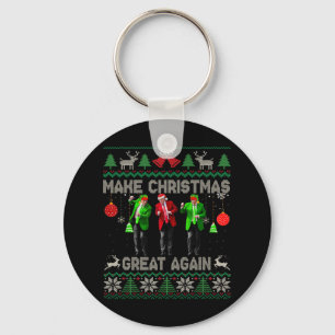 Make Christmas Great Again Santa Trump Dance Ugly Key Ring