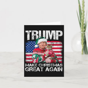 Make Christmas Great Again Santa Trump Usa Flag Xm Card