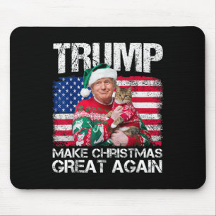 Make Christmas Great Again Santa Trump Usa Flag Xm Mouse Mat