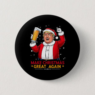 Make Christmas Great Again Trump American Flag Tru 6 Cm Round Badge