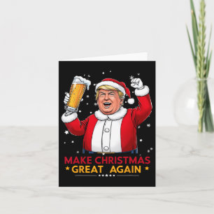 Make Christmas Great Again Trump American Flag Tru Card