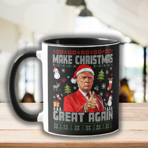 MAKE CHRISTMAS GREAT AGAIN   Trump Black Mug