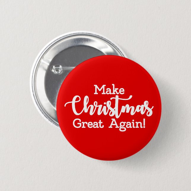 Make Christmas Great Again Trump MAGA funny gift 6 Cm Round Badge (Front & Back)