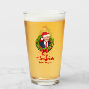 Make Christmas Great Again Trump MAGA funny gift Glass