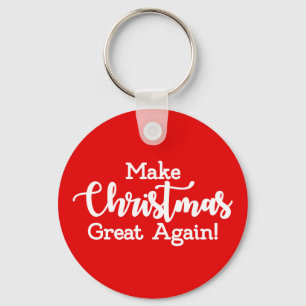 Make Christmas Great Again Trump MAGA funny gift Key Ring