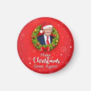 Make Christmas Great Again Trump MAGA funny gift Magnet