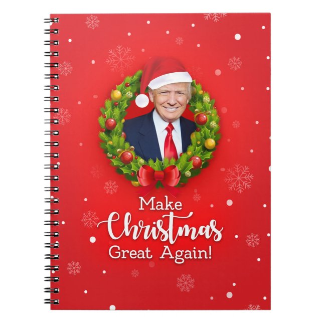 Make Christmas Great Again Trump MAGA funny gift Notebook (Front)