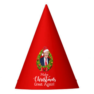 Make Christmas Great Again Trump MAGA funny gift Party Hat