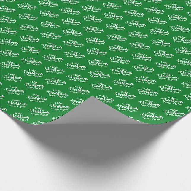 Make Christmas Great Again Trump MAGA funny gift Wrapping Paper (Corner)