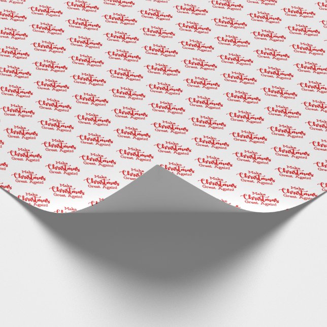 Make Christmas Great Again Trump MAGA funny gift Wrapping Paper (Corner)
