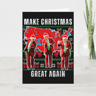 Make Christmas Great Again Trump Pajamas Ugly _2 Card
