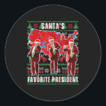Make Christmas Great Again Trump Pyjamas Ugly _2  Classic Round Sticker<br><div class="desc">Make Christmas Great Again Trump Pyjamas Ugly _2</div>