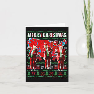 Make Christmas Great Again Trump Pyjamas Ugly  Card