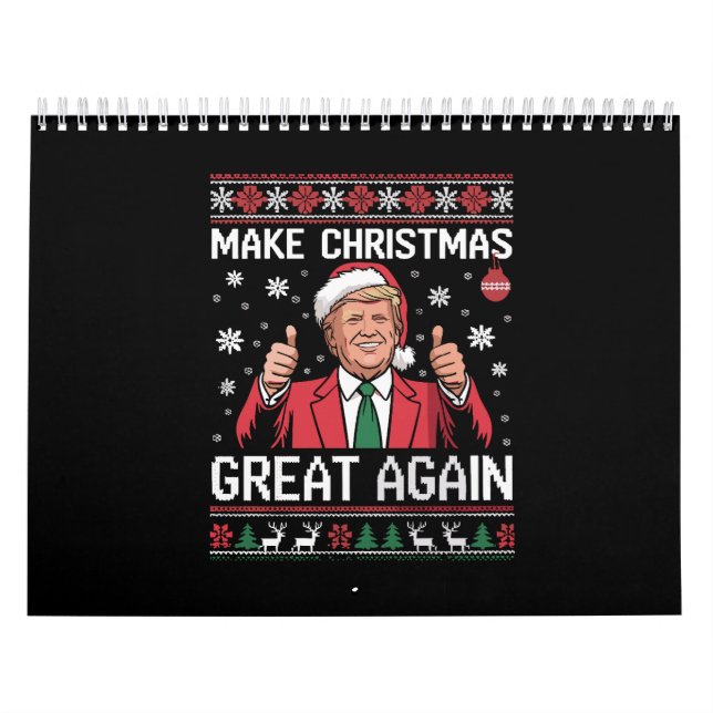 Make Christmas Great Again Trump Pyjamas Ugly Xmas Calendar (Cover)