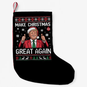 Make Christmas Great Again Trump Pyjamas Ugly Xmas Small Christmas Stocking