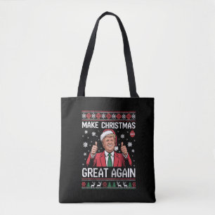 Make Christmas Great Again Trump Pyjamas Ugly Xmas Tote Bag