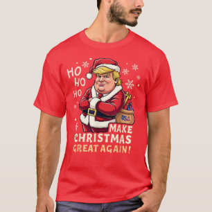Make Christmas Great Again Trump Santa Claus Red T-Shirt