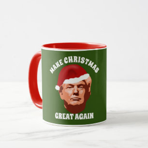 MAKE CHRISTMAS GREAT AGAIN TRUMP SANTA HAT MUG