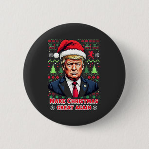Make Christmas Great Again Ugly Xmas Sweater trump 6 Cm Round Badge