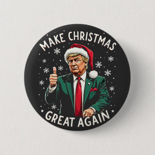 Make Christmas Great Again Ugly Xmas Sweater Trump 6 Cm Round Badge