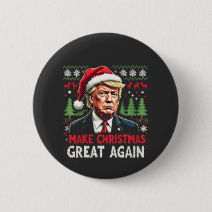 Make Christmas Great Again Ugly Xmas Sweater Trump 6 Cm Round Badge