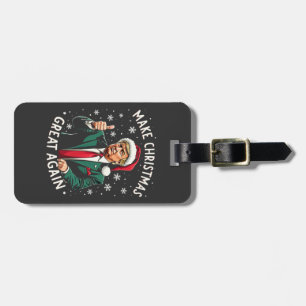 Make Christmas Great Again Ugly Xmas Sweater Trump Luggage Tag