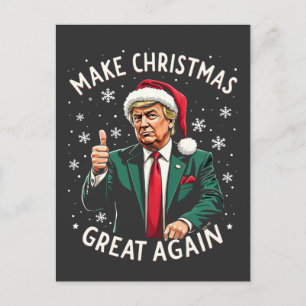Make Christmas Great Again Ugly Xmas Sweater Trump Postcard