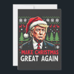 Make Christmas Great Again Ugly Xmas Sweater Trump Thank You Card<br><div class="desc">trump vance,  donald trump,  election 2024,  christmas sweater,  ugly xmassweater,  santa claus,  republican,  vote,  president</div>