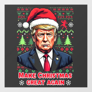 Make Christmas Great Again Ugly Xmas Sweater trump Window Cling