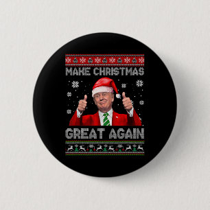 Make Christmas Great Again Xmas Funny Trump Pajama 6 Cm Round Badge