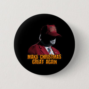Make Christmas Great Again Xmas Funny Trump Pajama 6 Cm Round Badge