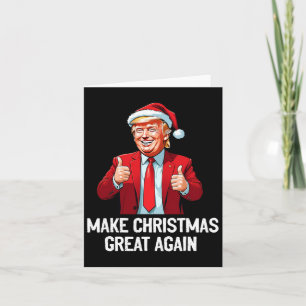 Make Christmas Great Again Xmas Funny Trump Pajama Card