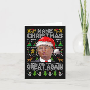 Make Christmas Great Again Xmas Funny Trump Pajama Card