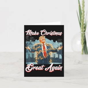 Make Christmas Great Again Xmas Funny Trump Pajama Card