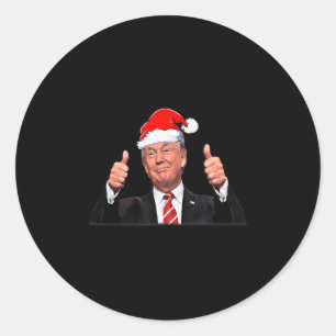 Make Christmas Great Again Xmas Funny Trump Pajama Classic Round Sticker