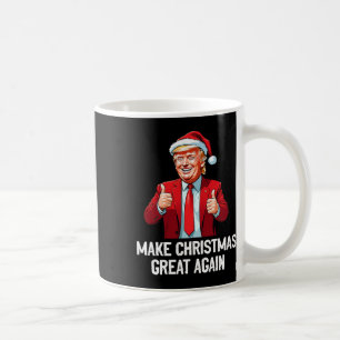 Make Christmas Great Again Xmas Funny Trump Pajama Coffee Mug