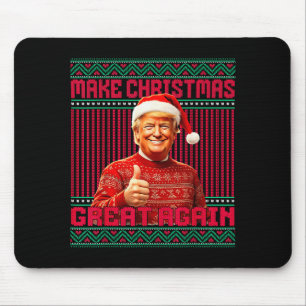 Make Christmas Great Again Xmas Funny Trump Pajama Mouse Mat