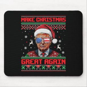Make Christmas Great Again Xmas Funny Trump Pajama Mouse Mat