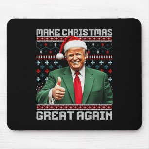 Make Christmas Great Again Xmas Funny Trump Pajama Mouse Mat