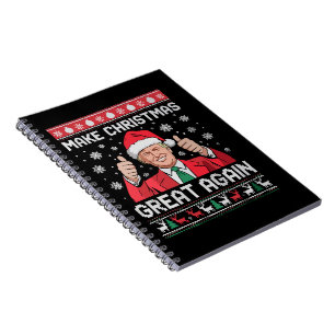 Make Christmas Great Again Xmas Funny Trump Pajama Notebook