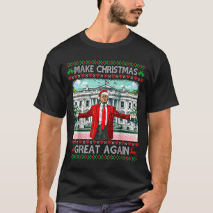 Make Christmas Great Again Xmas Funny Trump Pajama T-Shirt