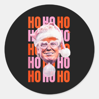 Make Christmas Great Again Xmas Party Funny Trump  Classic Round Sticker